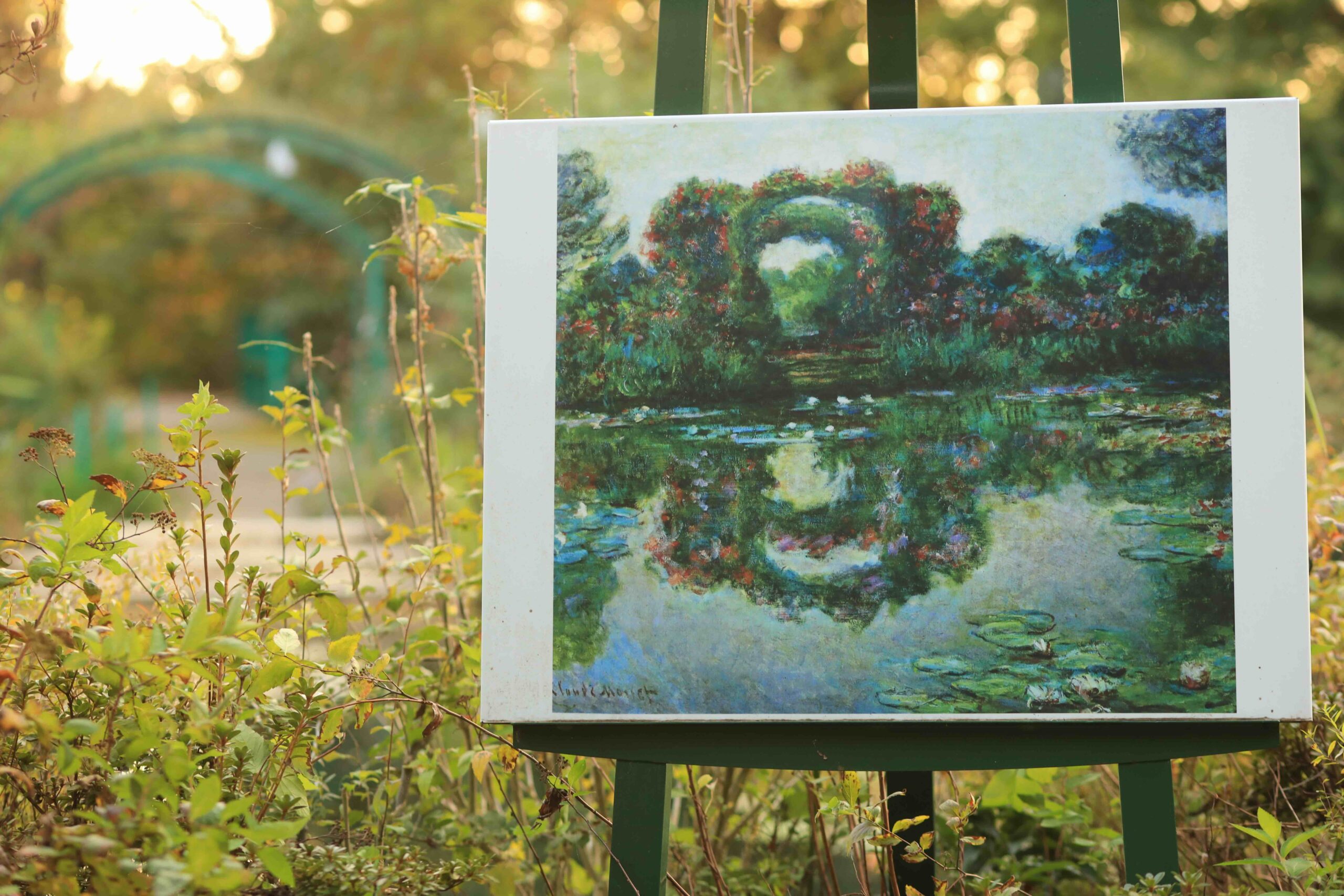 Monet Garden bridge and pond