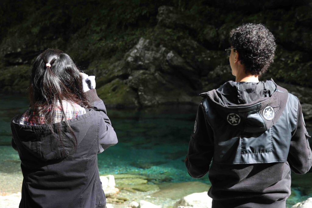 Niyodo River emerald blue water