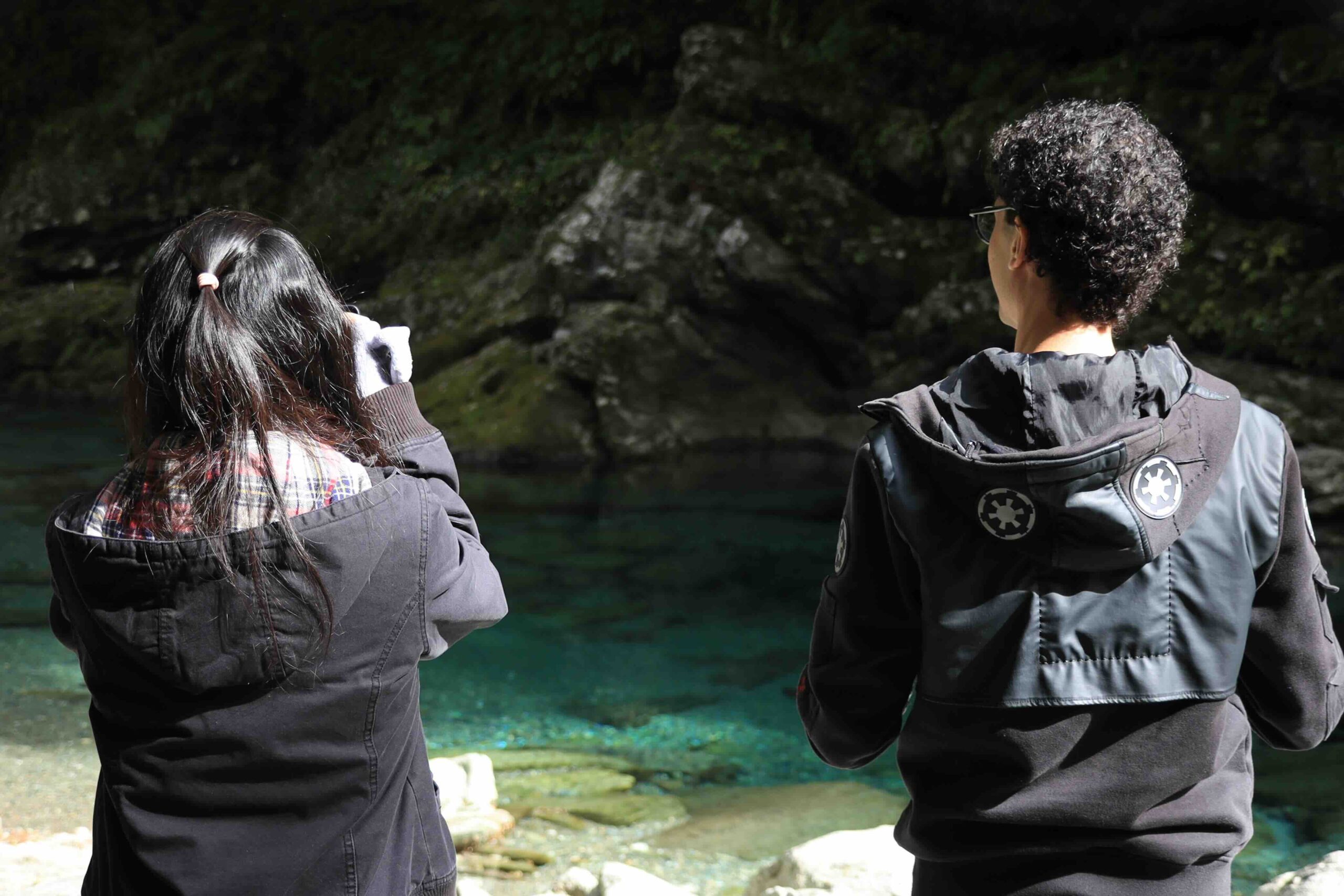 Niyodo River emerald blue water