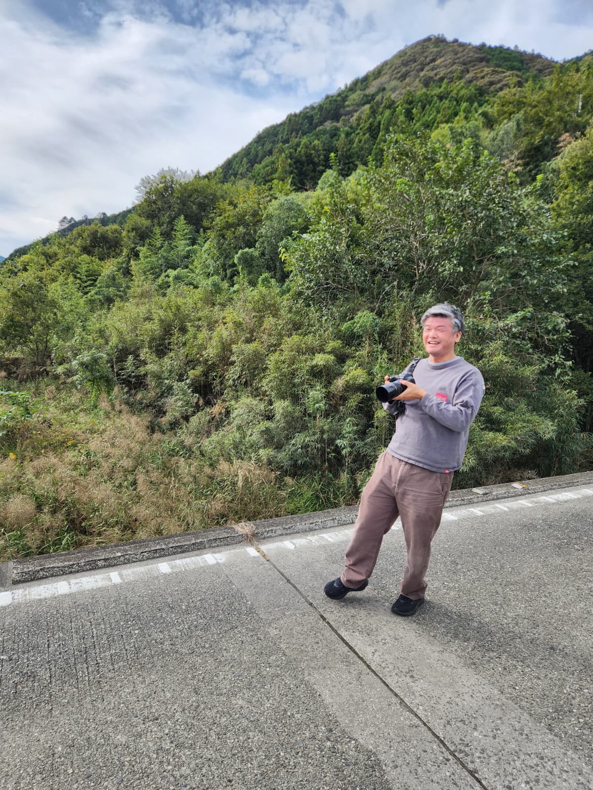 Hiroshi taking photos during tour