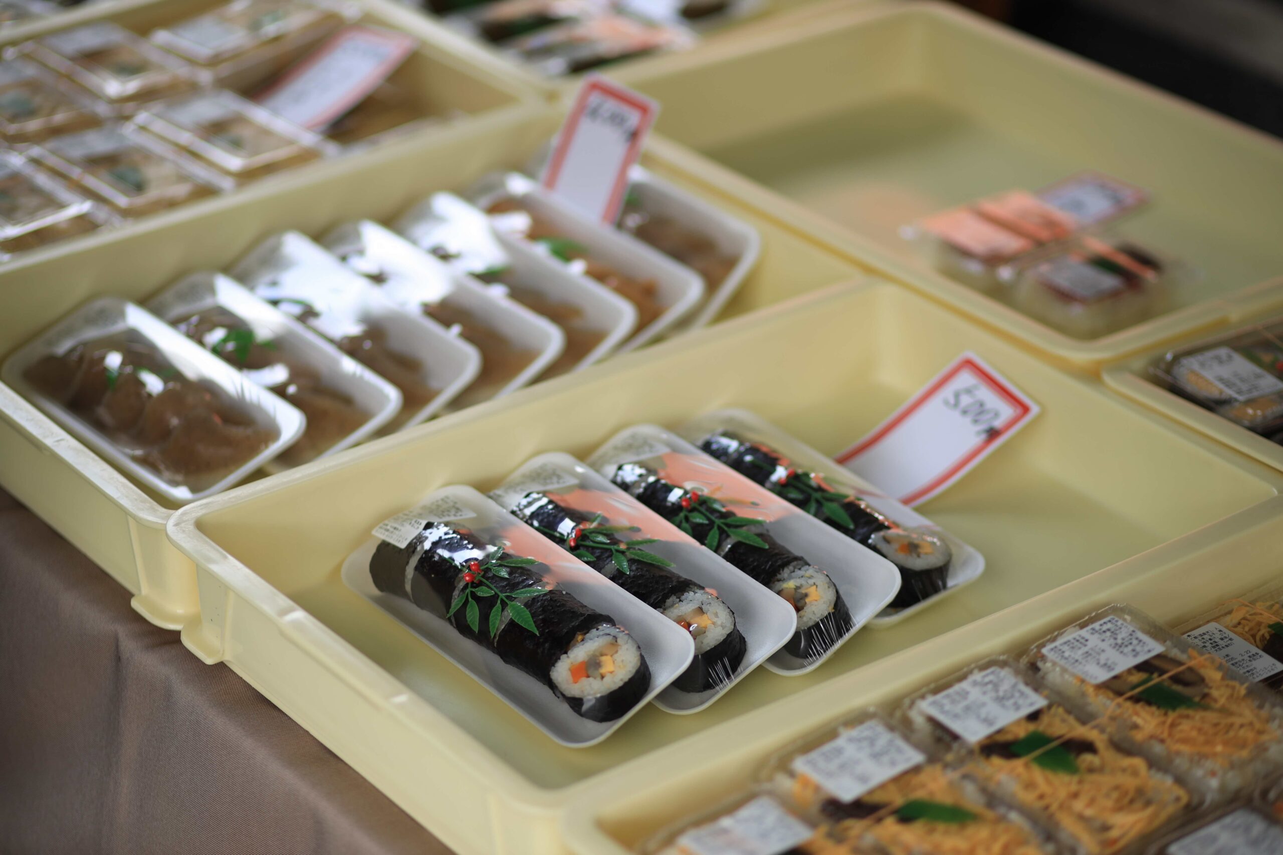 Wide view of Kochi Sunday Market stalls along Otesuji Avenue
