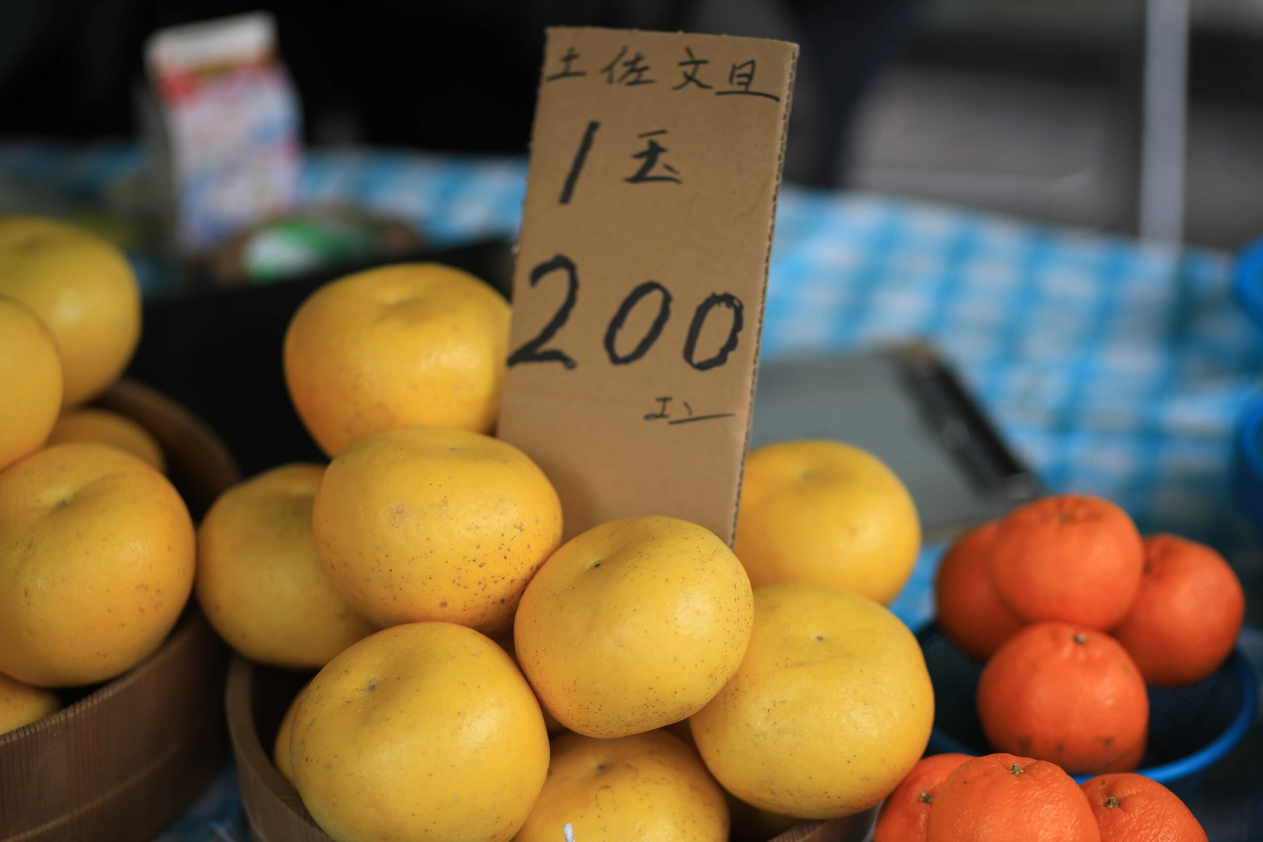 Handcrafted Tosa kitchen knives in presentation boxes at Kochi Sunday Market