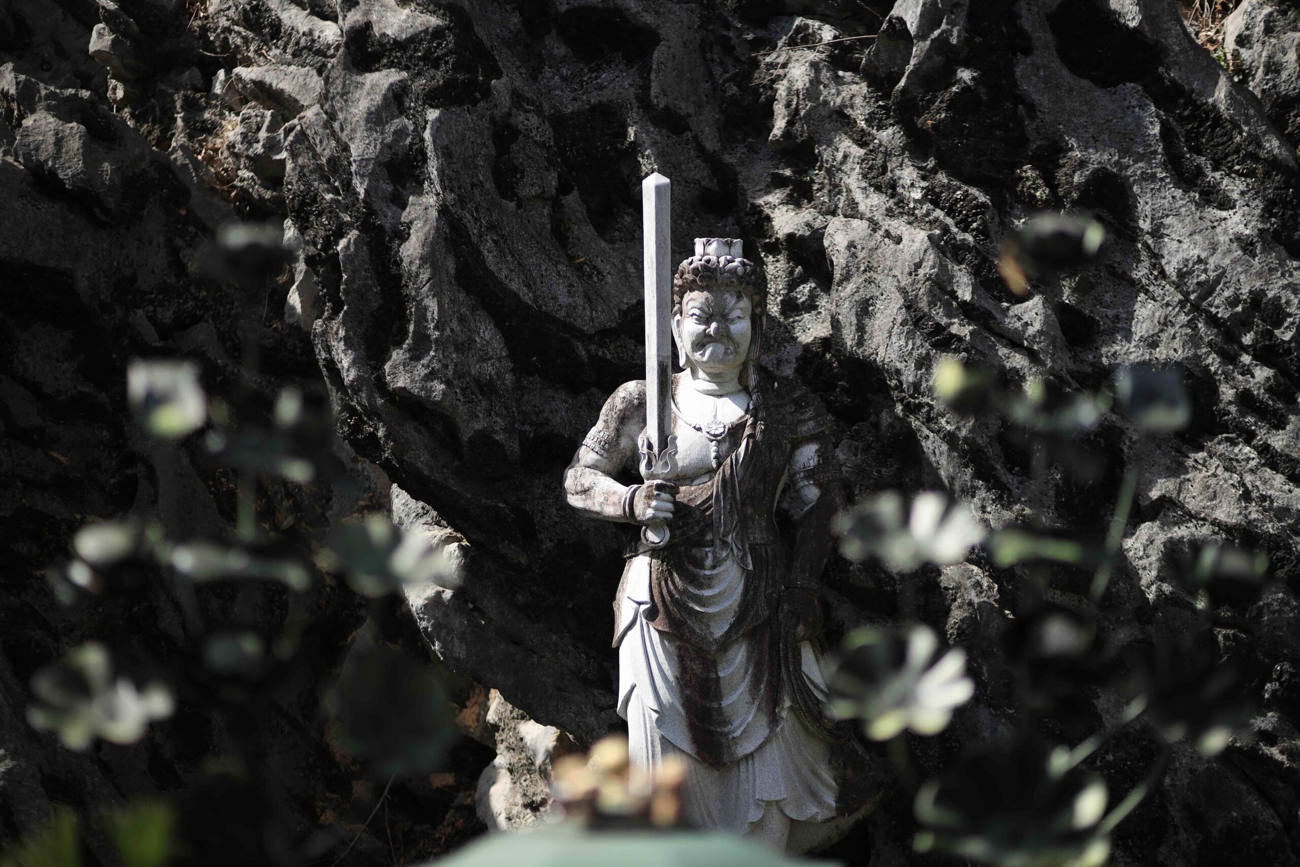 Rows of votive candles burning at Zenjibuji Temple, Shikoku Pilgrimage Kochi