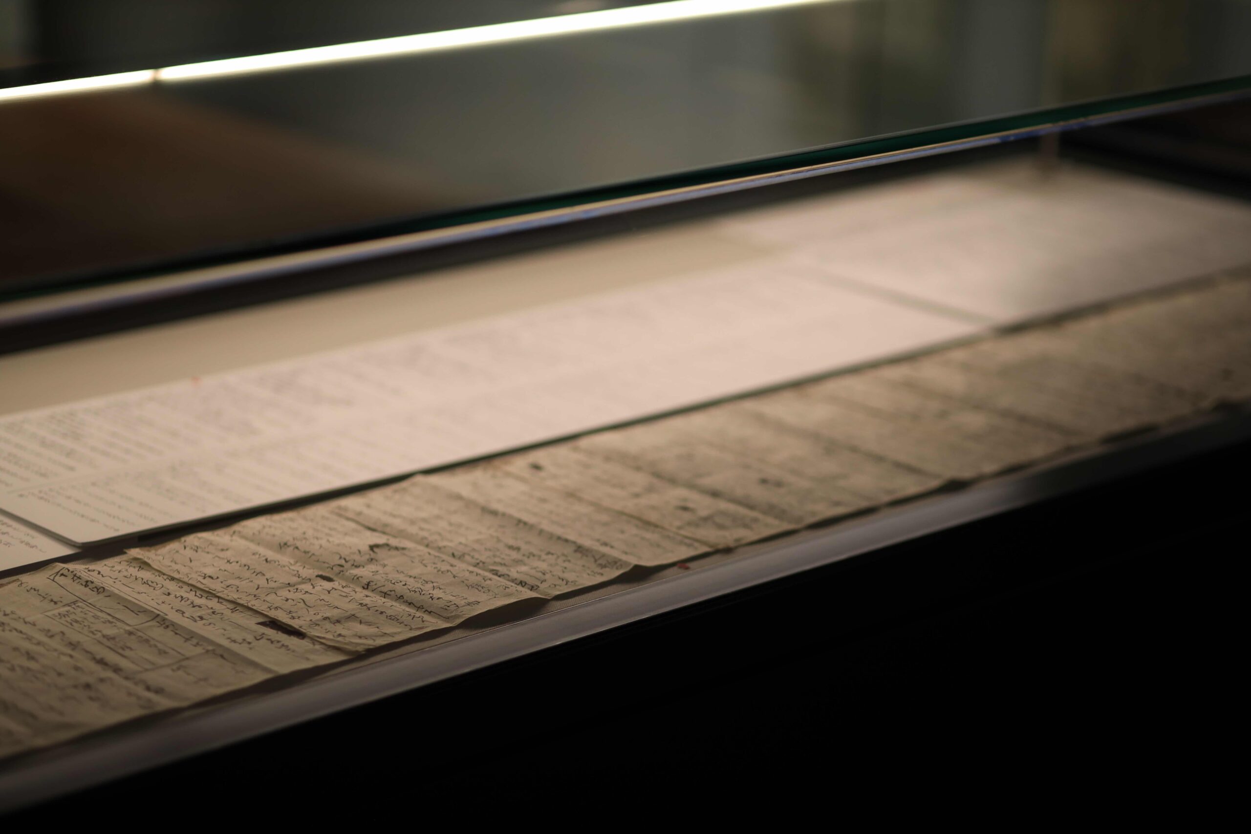 Ryoma's katana sword displayed against historical paintings and calligraphy