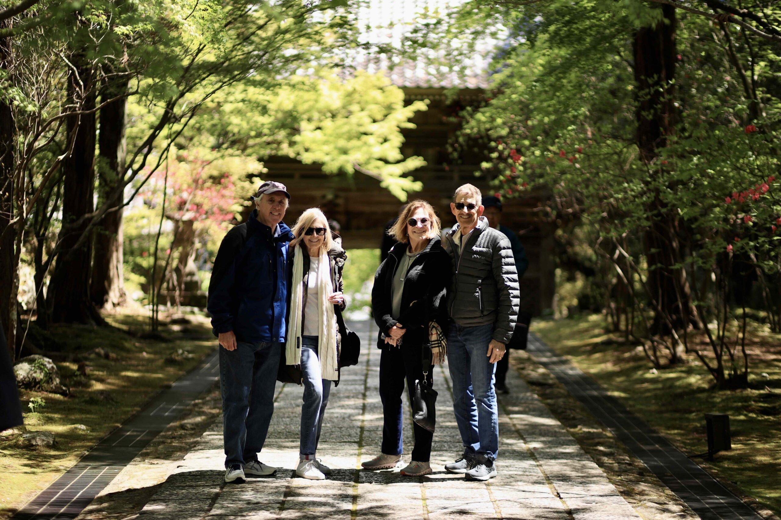 Guest photographing the spring garden at Chikurinji Temple Kochi