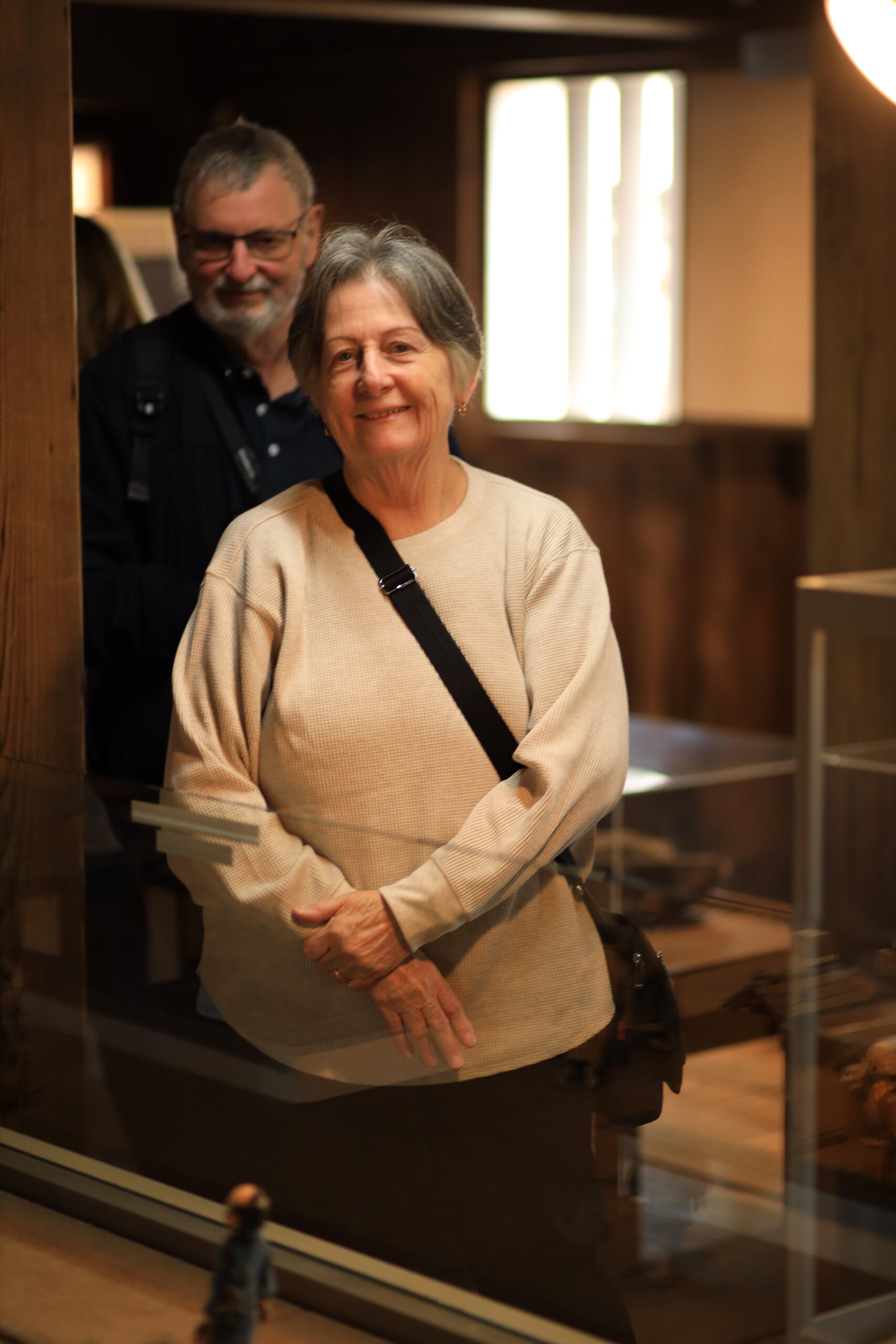 Visitors exploring castle interior