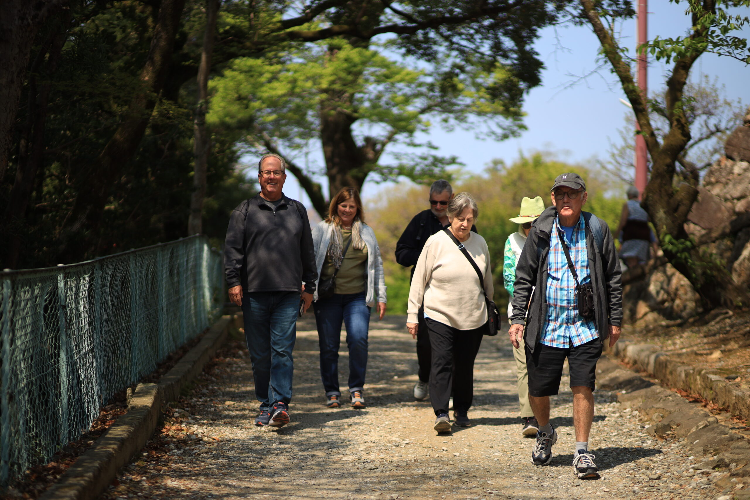 Guide explaining castle history