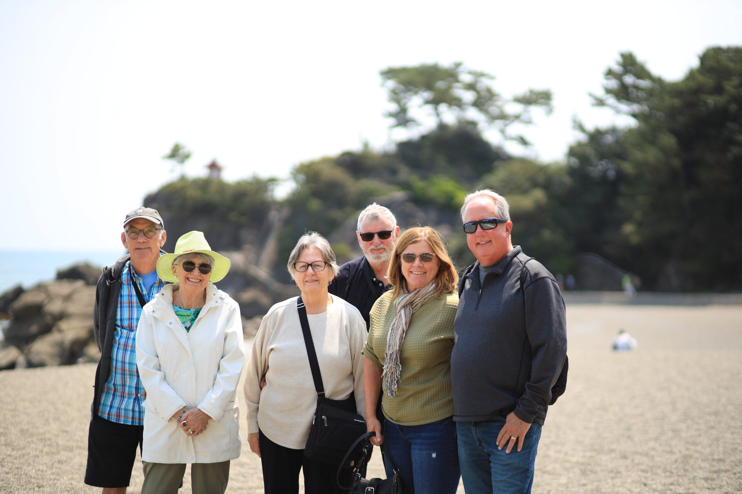 Group enjoying lunch at Hirome Market