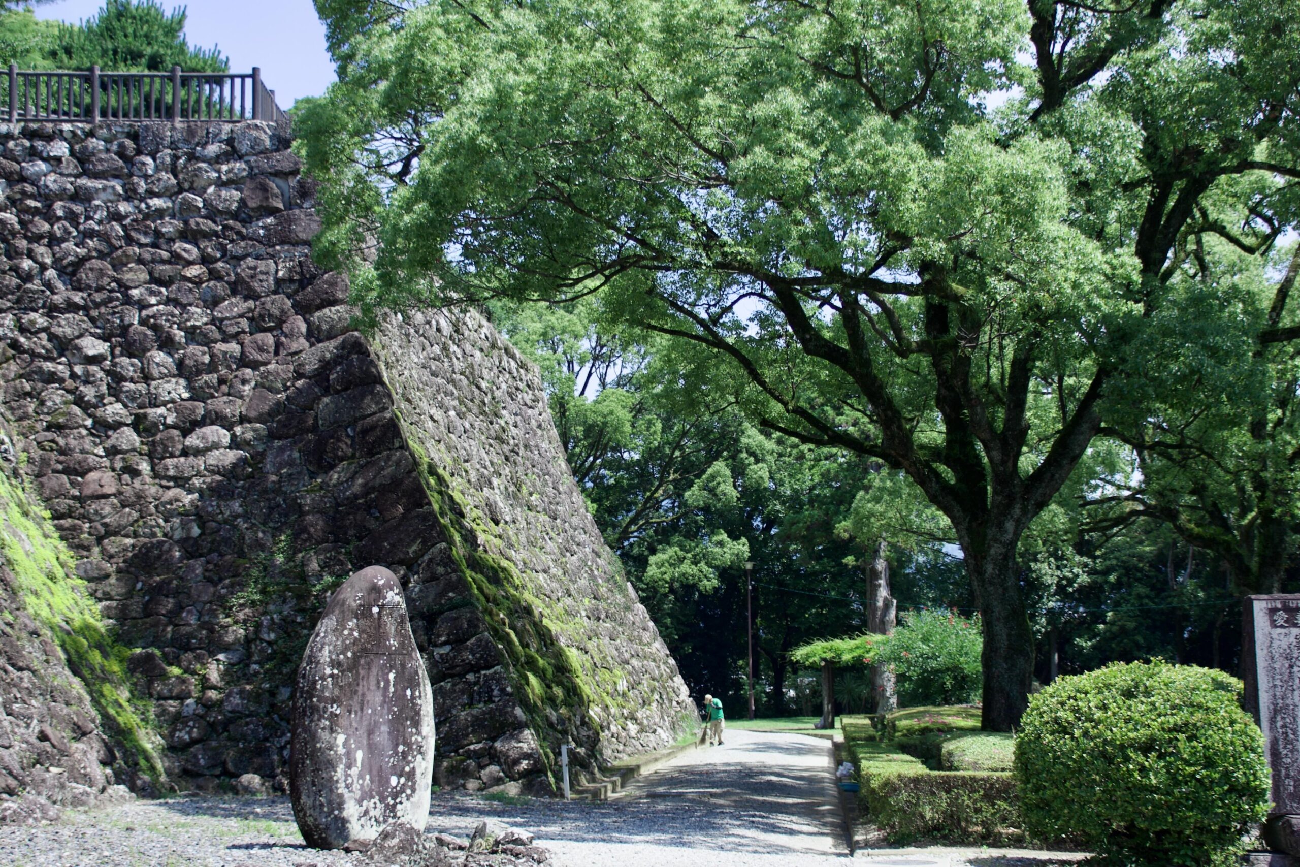 Ancient stone walls and fortification path