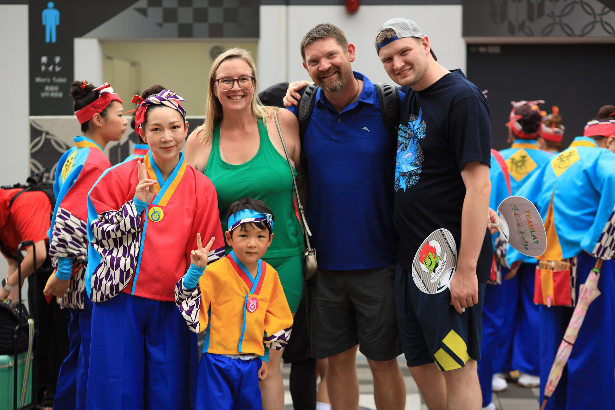 Meeting young Yosakoi dancers