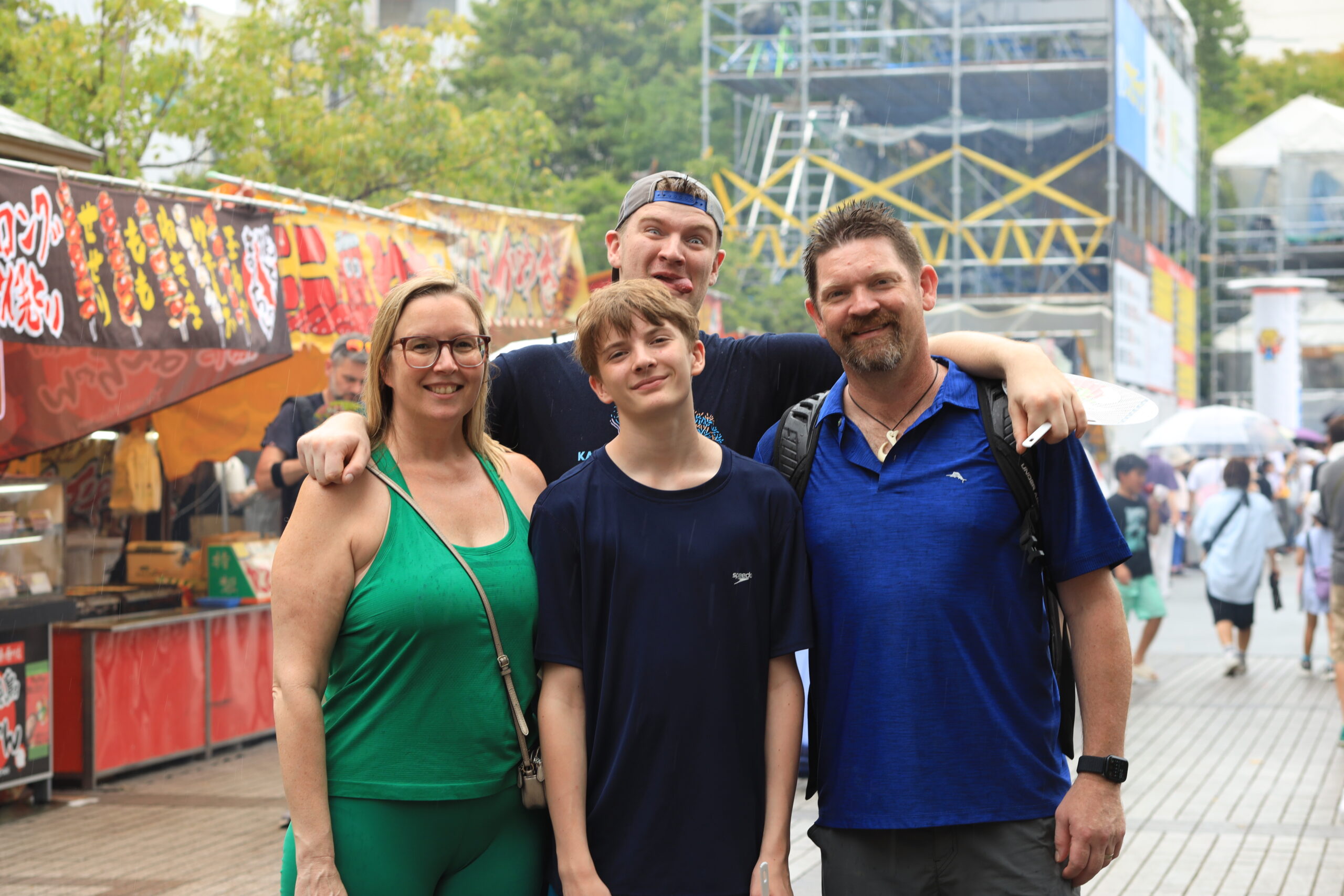 Happy family at festival