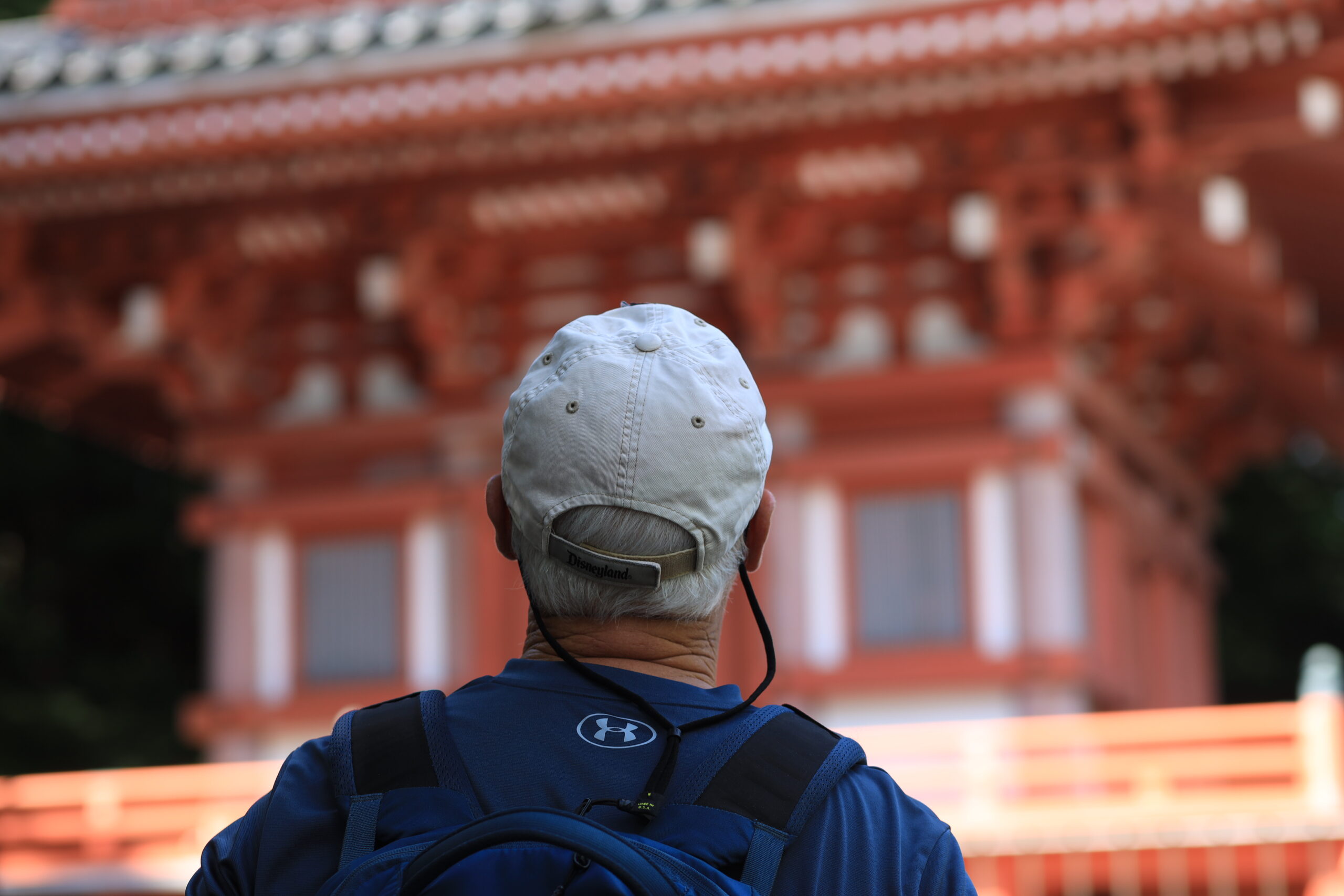 Admiring Kochi Castle's original architecture