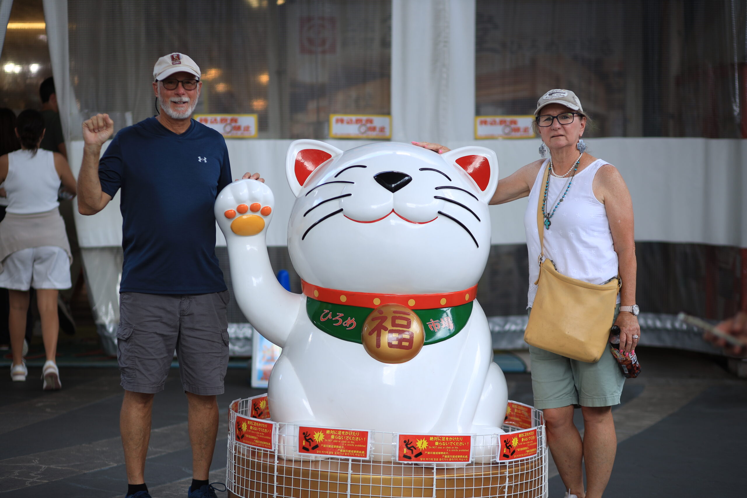 Cheers with local beer at Hirome Market