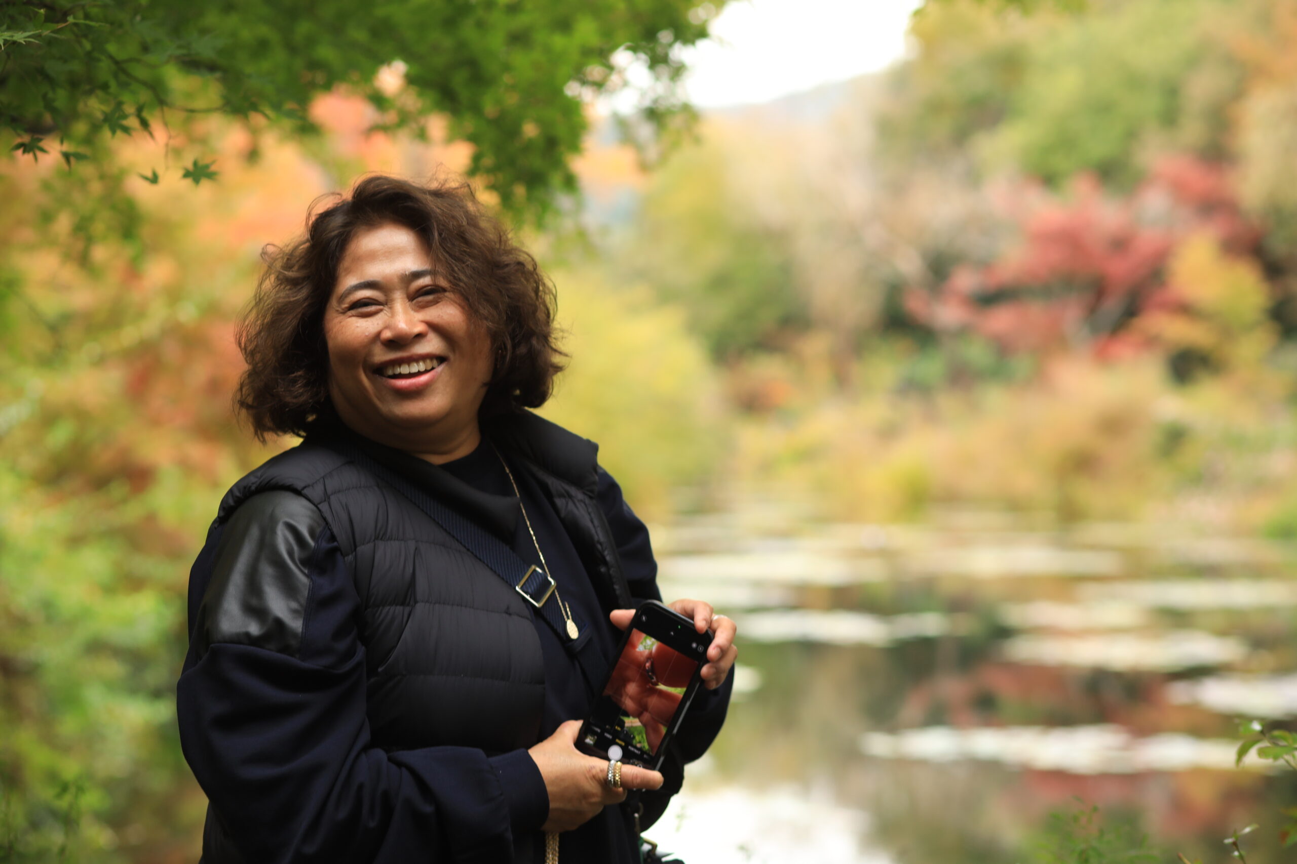 Guest enjoying the garden atmosphere