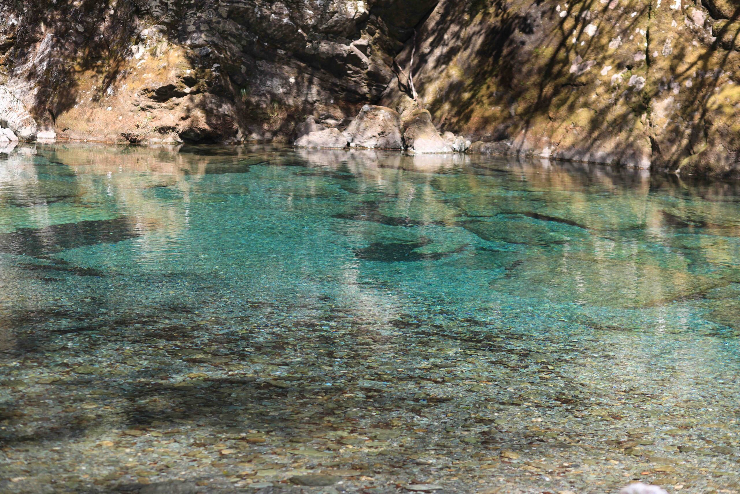 Niyodo Blue crystal clear turquoise water at Yasui Valley Kochi
