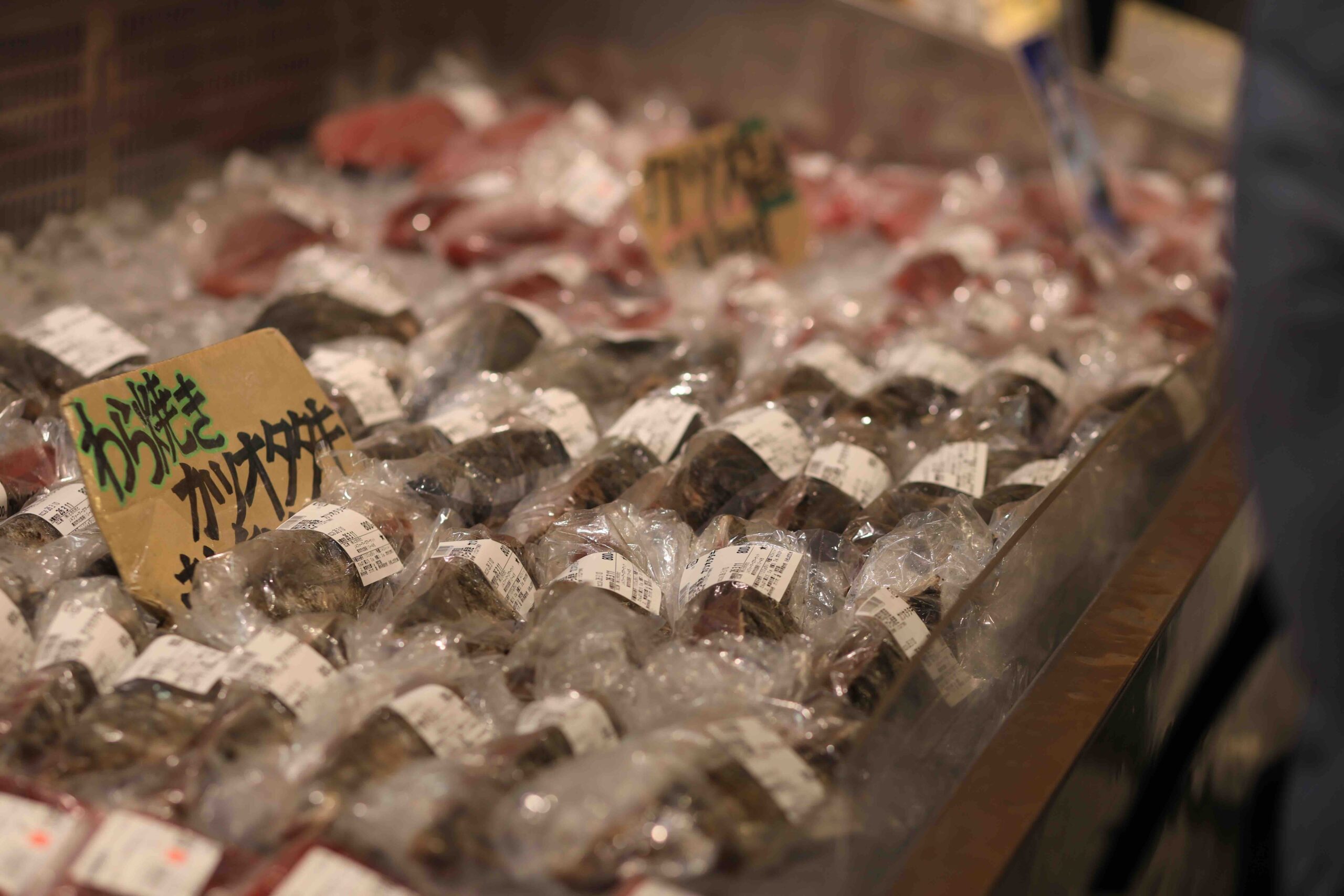Wara-yaki katsuo no tataki seared bonito packaged on ice at Tosanosa to Kochi