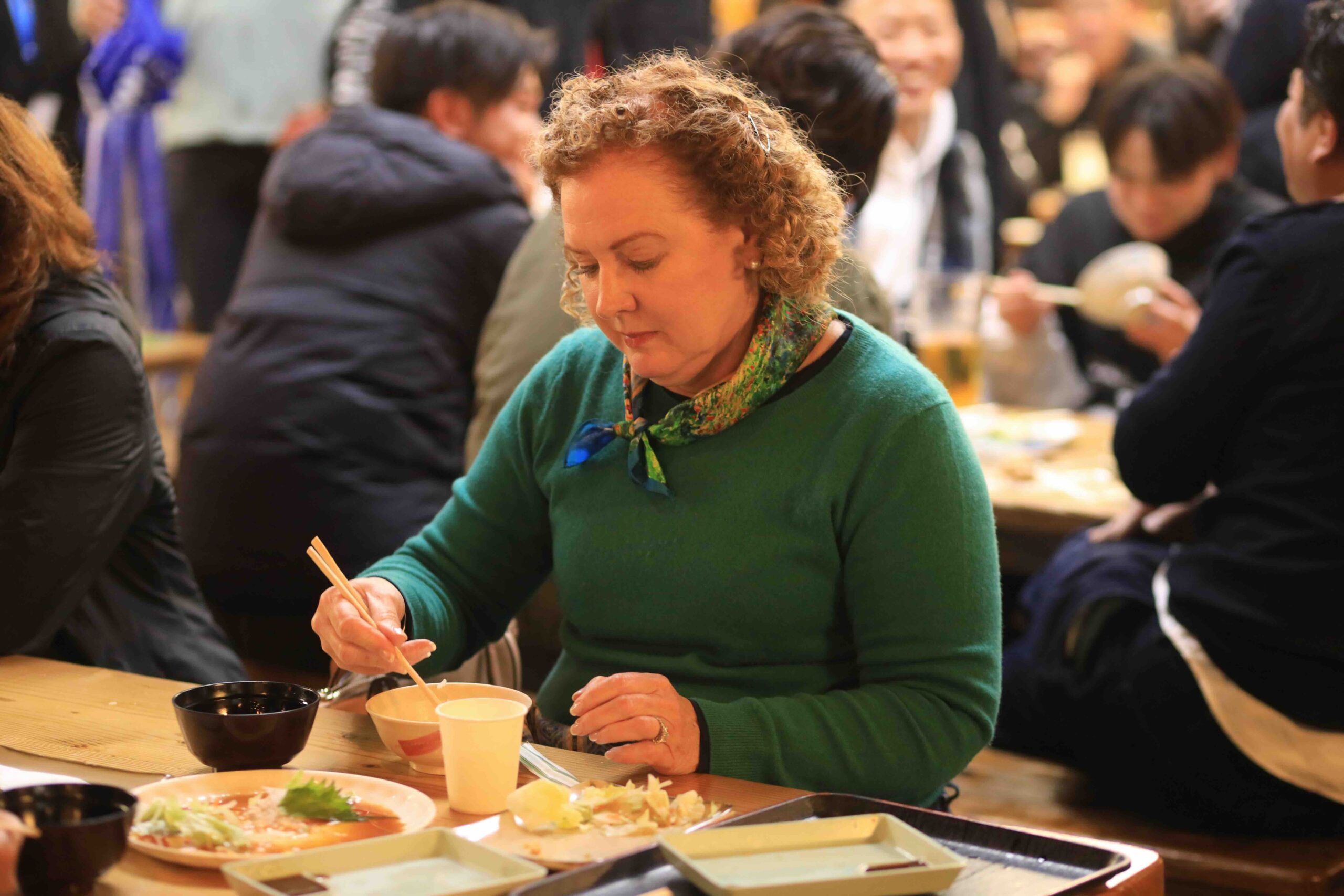 Guests viewing botanical illustrations exhibition at Makino Botanical Garden museum Kochi