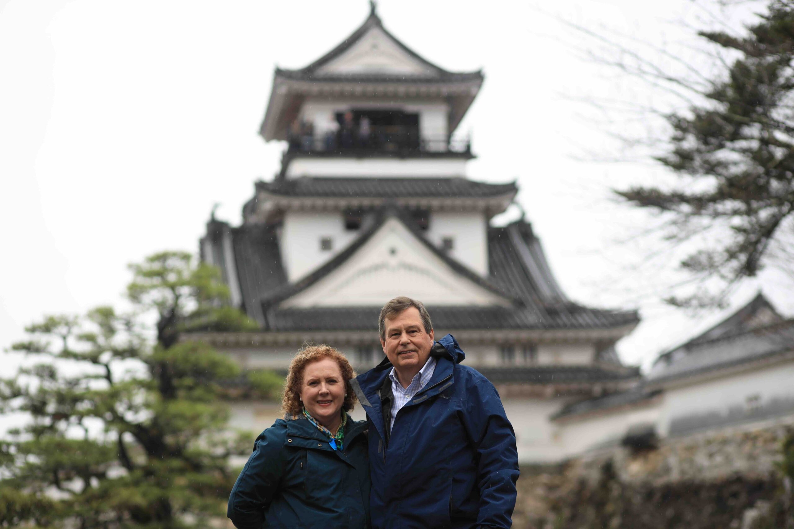 Guest viewing exhibits at Kochi Castle History Museum