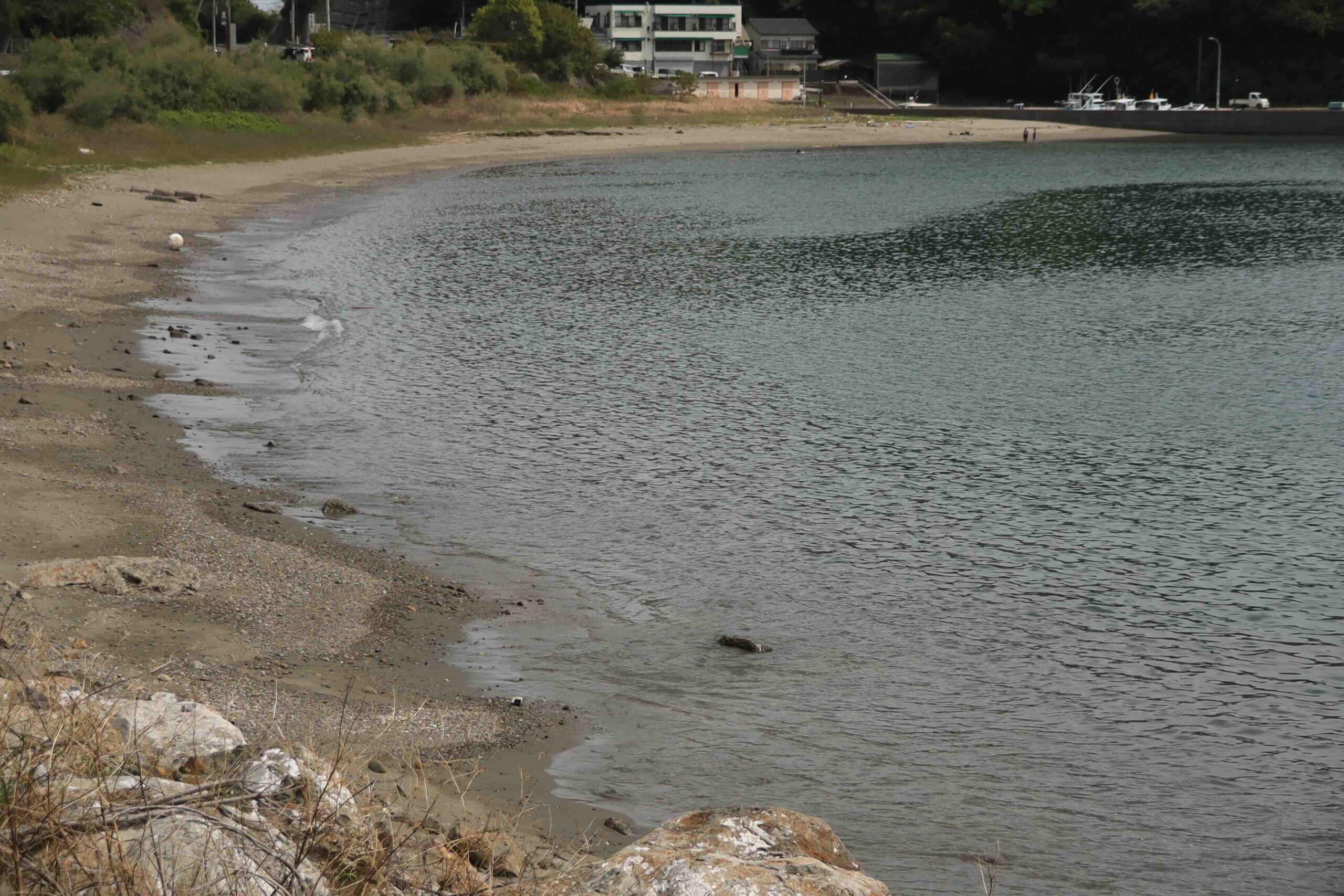 The cove at Usa where the fishermen set out to sea